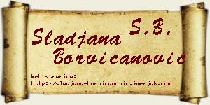 Slađana Borvičanović vizit kartica
